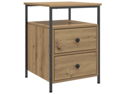 Maison Exclusive - Mesita De Noche Madera De Ingeniería Roble Artisan 44x45x60 Cm