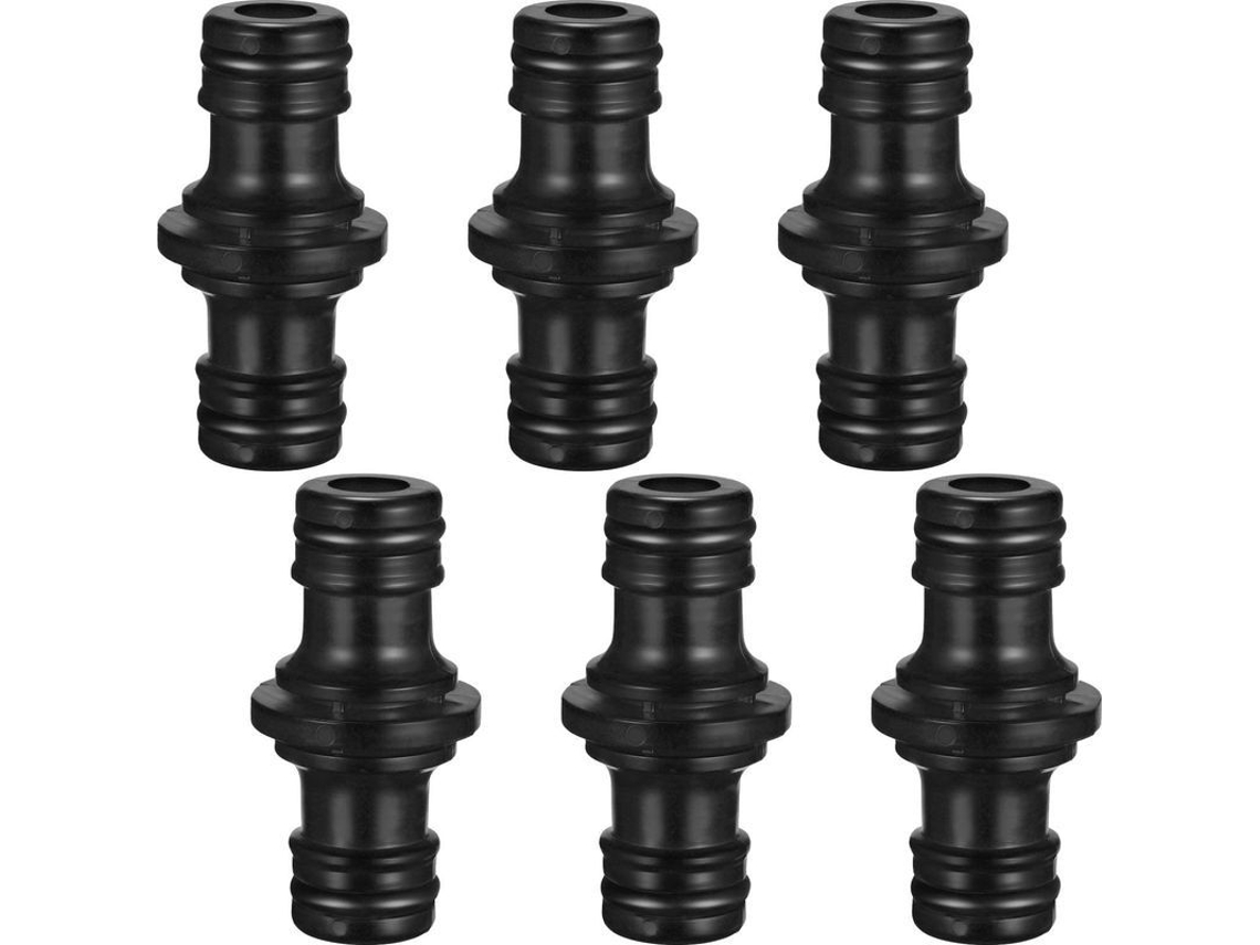 Conector Doble Macho Para Unir Mangueras De Jardín (negro) - 6 Unidades