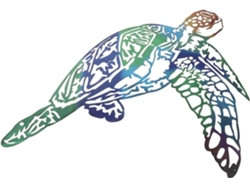 Decoración Pared Ligera Tortuga Marina 3d Metal Estilo Mediterráneo Resistente Duradera Ideal Hogar Adorno