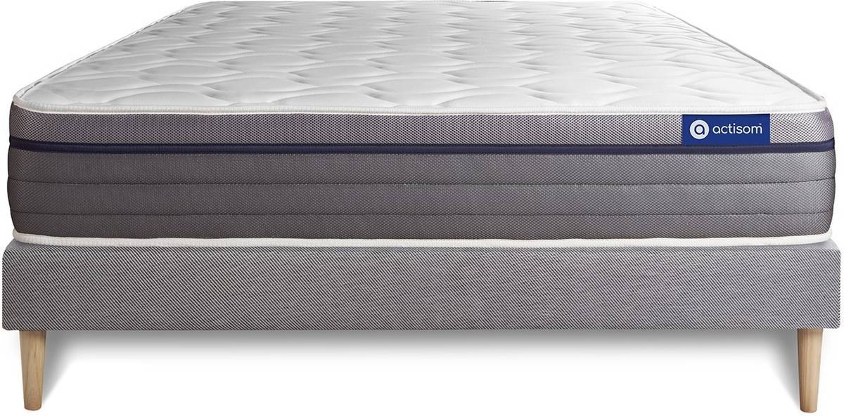 Conjunto de Somier + Colchón ACTISOM Actimemo Zen (Gris - 180x200cm)