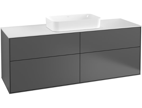 Villeroy und Boch Finion Vanity unit G32100 1600x603x501mm con iluminación LED placa de cubierta Blanco Mate