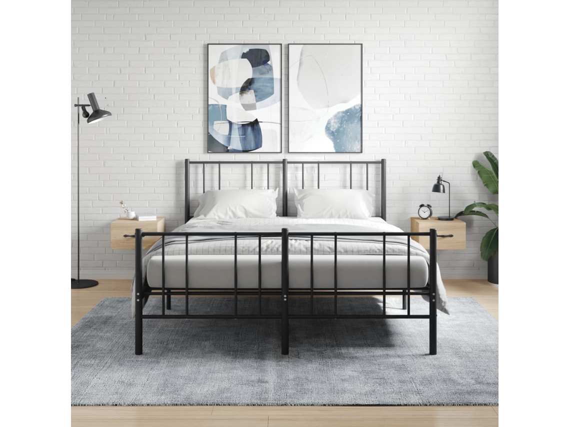 Mesitas de Noche Pared 2 Pzs 35X35X20 Cm Color Roble Sonoma