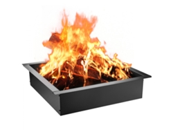 Anillo de fuego de acero de 91 cm para jardín y terraza con revestimiento Tekmaquinas negro