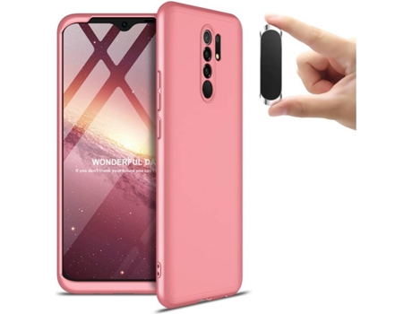 Carcasa y Soporte Xiaomi Redmi 9 Slim armor 360º Rosa