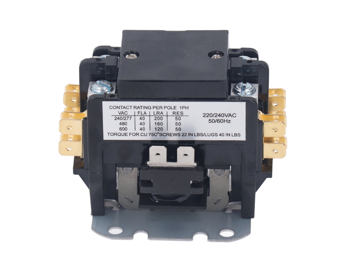 Contactor De Bobina De Cobre De 2 Polos Y 40 A Para Motor De Condensador De Aire Acondicionado Hvac 220 V