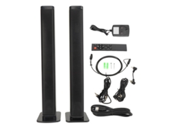 Barra de sonido Bluetooth separable para TV, altavoz de pared con cable multimedia HD para cine en casa, enchufe GB de 100 a 240 V