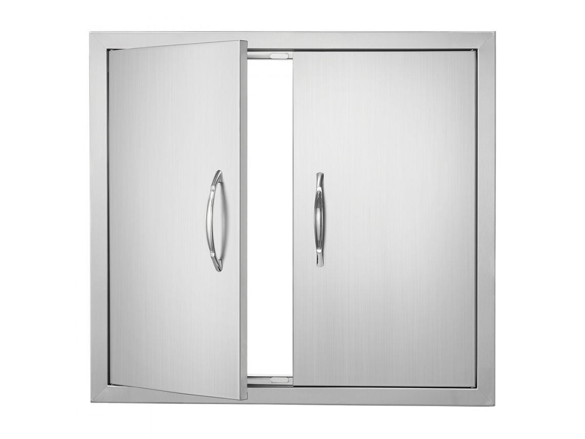Puerta de Acceso Doble de Acero Inoxidable para Cocinas e Isla Grill 660x609 mm Tekmaquinas