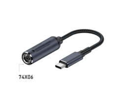Convertidor de interfaz de alimentación de CC PDType C, interfaz DC7450 hembra a macho tipo C, cable corto de 100 W Chennnls