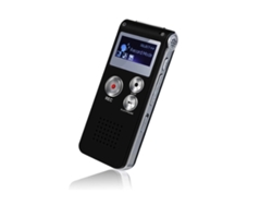 Grabadora de voz digital para conferencias, reuniones y entrevistas. Mini dictáfono portátil de 16 GB con reproducción de MP3, USB y Yizhood (gris).