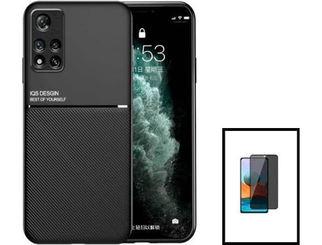 Kit Carcasa Trasera Magnética Anti Choque + Protector de Pantalla Xiaomi Redmi Note 11 Pro+ Plus GIFT4ME Negro