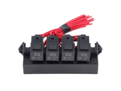 Caja De Fusibles Y Relés Con 15 Espacios Kit Impermeable 4 Pines 12v 40a Para Autobús Barco