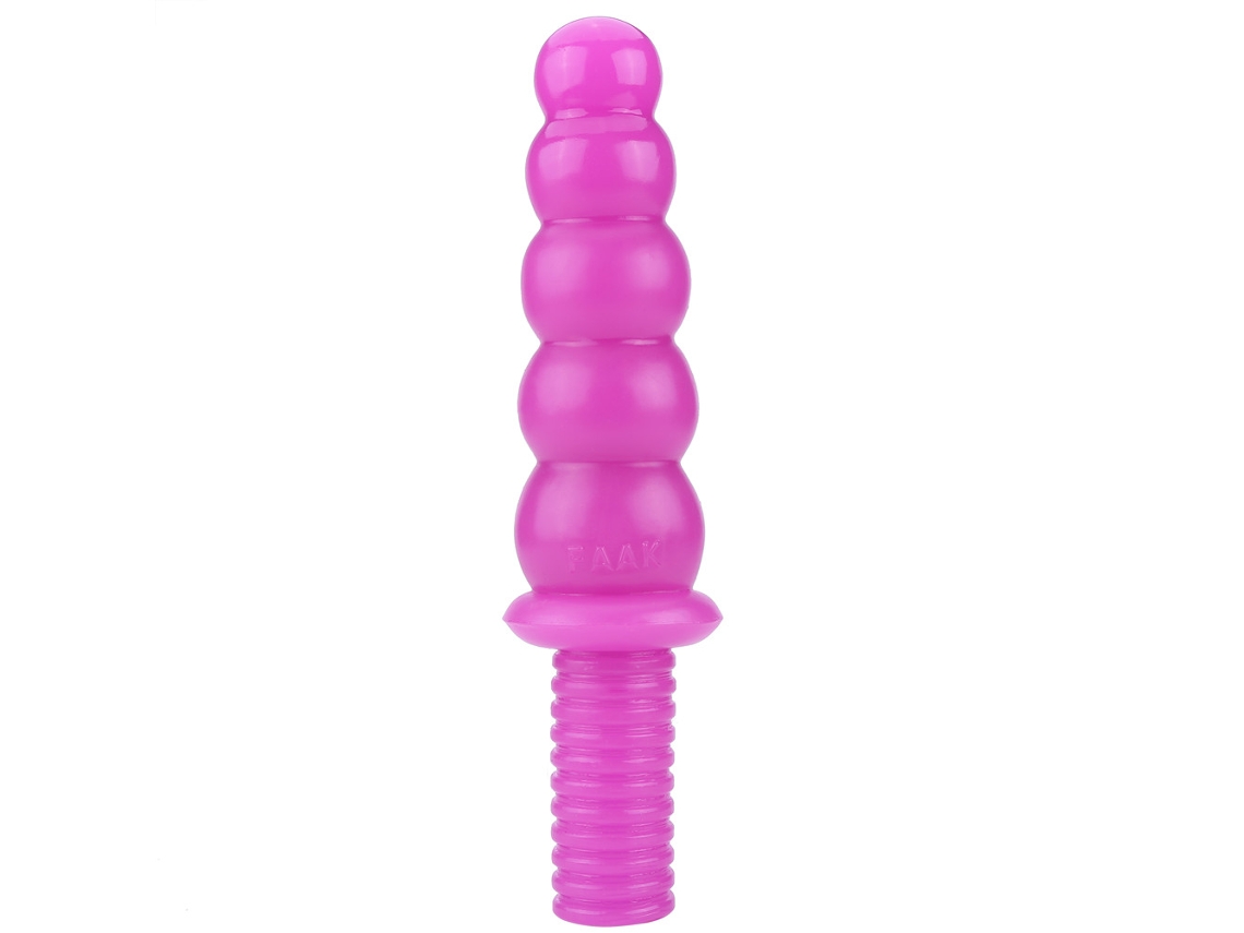 Juguete Anal Unisex Grande Con Mango Perla Plug Masajeador Prostata Morado