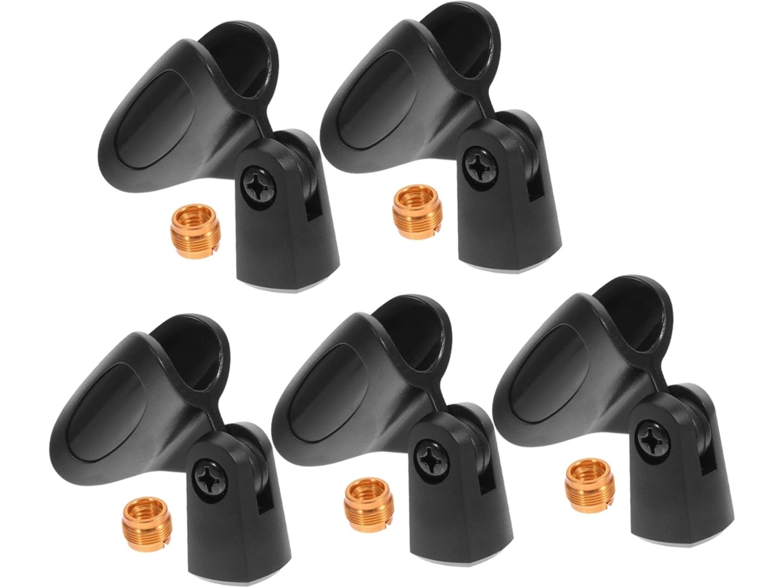Juegos De Clips De Plástico Negro Para Micrófono, Soportes Ajustables Para Micrófonos Duraderos Y Prácticos.