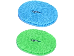 Tendedero Portátil De Nailon De 2 Piezas, 5 M, Para Acampar, Viajar, Uso En Interiores Y Exteriores.