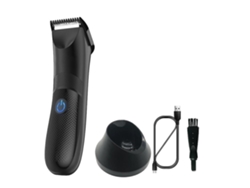Aparador de pelos íntimos masculino, removedor de pelos da virilha e do biquíni, lâmina de cerâmica segura IPX7, luz LED, preto.