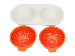 2026altiro-escalfador De Huevos Para Microondas, Sartén Antiadherente De Dos Capas Con Tapa (naranja)