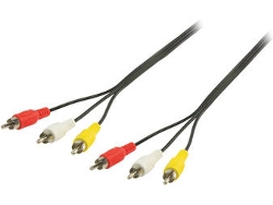 Cable Video VALUELINE (RCA - 1.5 m - Negro)