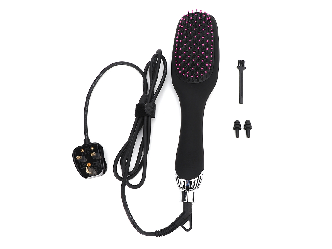 Peine Secador De Pelo Con Iones Y Aire Frío/caliente Para Peinar, Alisar Y Rizar El Cabello