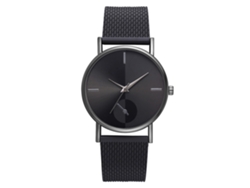 Reloj De Pulsera Sencillo E Informal Para Mujer Con Esfera Analógica Y Correa Negra Estampada.