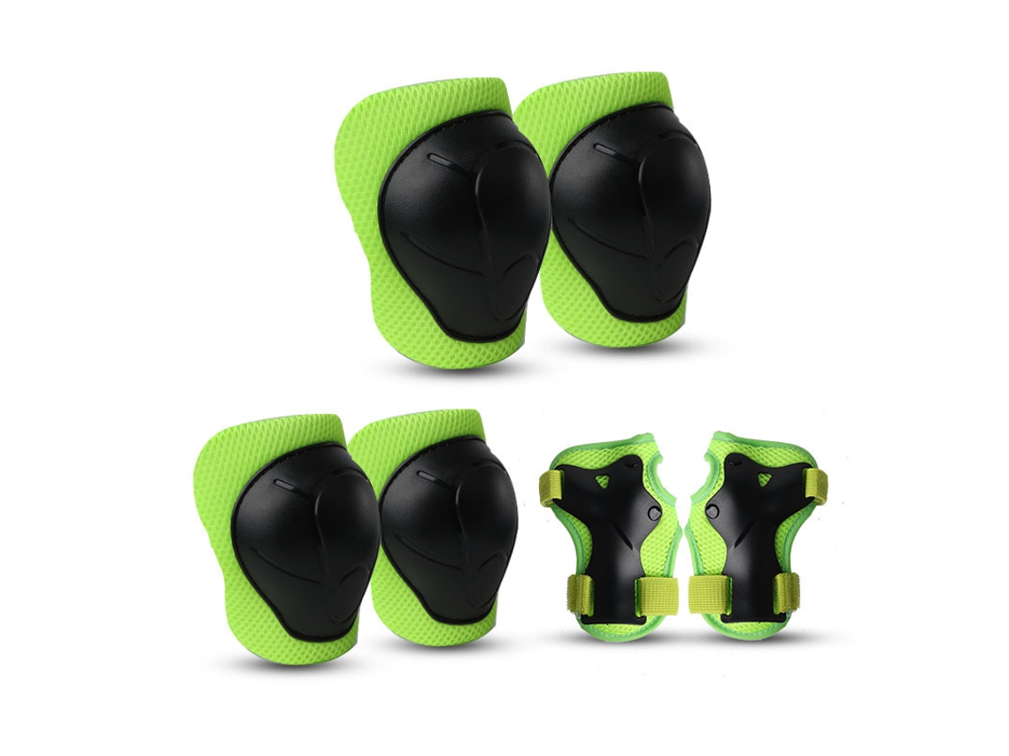 Skate equilíbrio bicicleta patinação conjunto de proteção DIGITALLAB Xs (12,5-22,5 Kg, Verde)