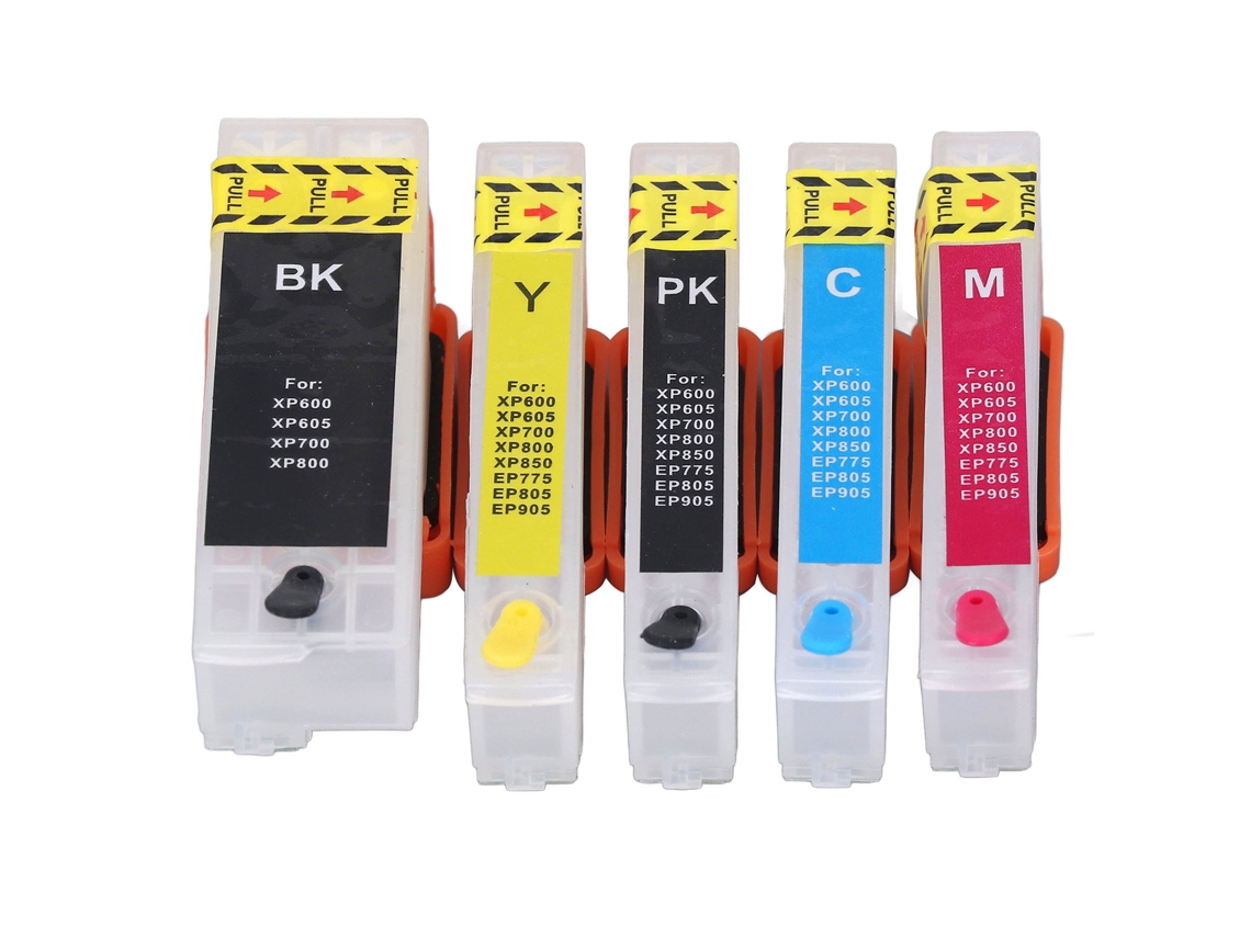 5 Cartuchos De Tinta Para Impresora Con Chip Permanente, Juego Estable De 5 Colores: Negro, Rosa, Paquete, Cmy, T3351, T3361, T3362, T3363, T3364