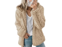 2026-abrigo De Peluche Oso Teddy Para Mujer Con Capucha Abrigo Suave Invierno Caliente Casual 3xl Caqui