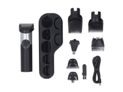 Kit De Tijeras De Pelo 5 En 1, Recortadora Eléctrica Con 19 Longitudes Ajustables, Pantalla Lcd Para Hombres