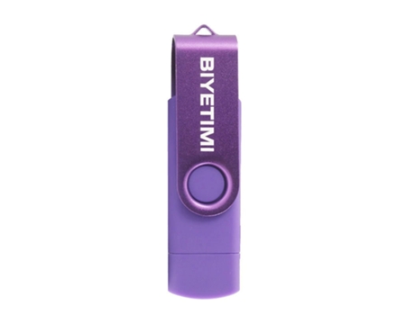 Pen USB SLOWMOOSE Alta Velocidad Personalizable Disco U para Smartphone (Morado - 128GB)