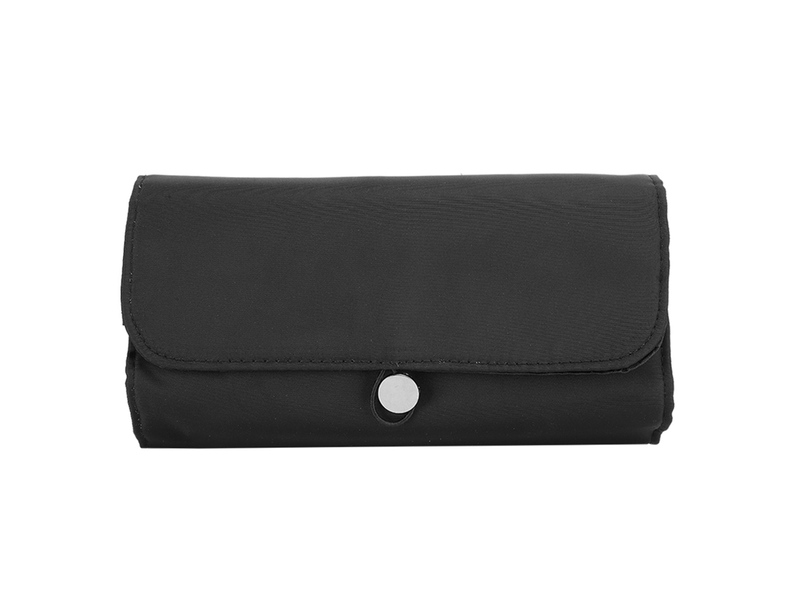 Bolsa plegable portátil para guardar y organizar cosméticos.