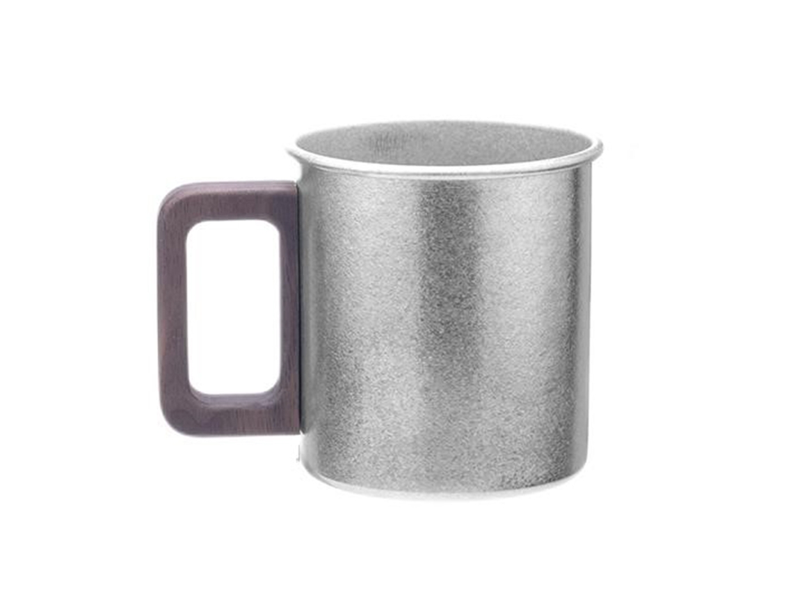 Taza De Camping De Titanio Puro Con Asa De Madera, Gran Capacidad, Portátil Para Uso En Exteriores.