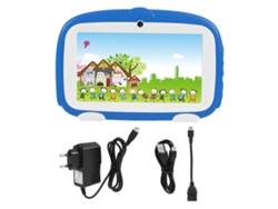 Tableta mini de 7 pulgadas con cámara dual, wifi, 1 GB, 8 GB, color azul, para educación infantil temprana, luz dorada