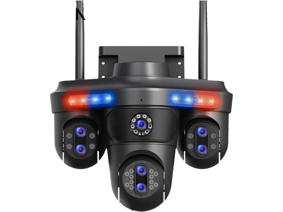 Cámara Ip Wifi Ptz Inalámbrica Para Exteriores Con Seguimiento Automático, 4 Pantallas, 7