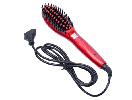 Cepillo para el cabello Plancha automática Plancha de peine eléctrica rápida [Rojo / Au] SLOWMOOSE