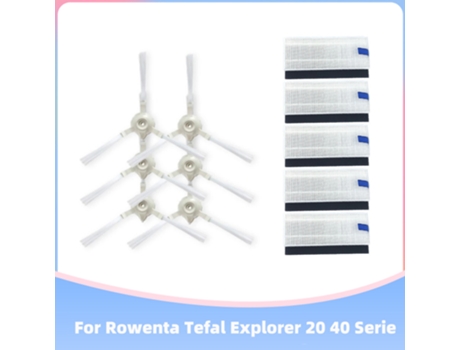 Accesorios de cepillo lateral de filtro para Rowenta Tefal Explorer 20 40 Serie Smart Force Isweep X3 repuestos de aspiradora robótica