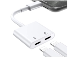 Adaptador de auriculares 4 en 1 para iPhone 12, cable auxiliar, divisor de conexión, carga, compatible con iPhone X, 12, etc., blanco Bestvite