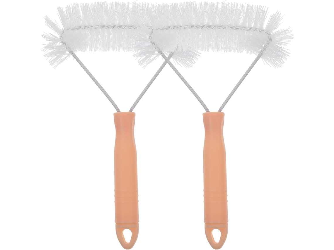 Juego De 2 Cepillos De Limpieza Para Mosquiteras, Con Mangos Ergonómicos Largos.