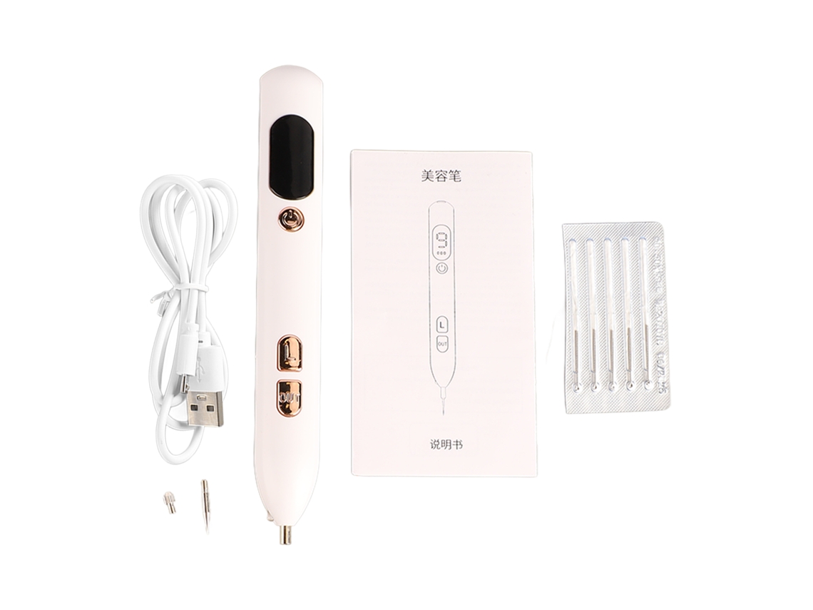 Pluma Eléctrica Para Verrugas Blanca Painless Para Uso En Casa Y Salón De Belleza