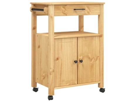 Carrito De Cocina VIDAXL Marrón Madera (60x40x90 cm)