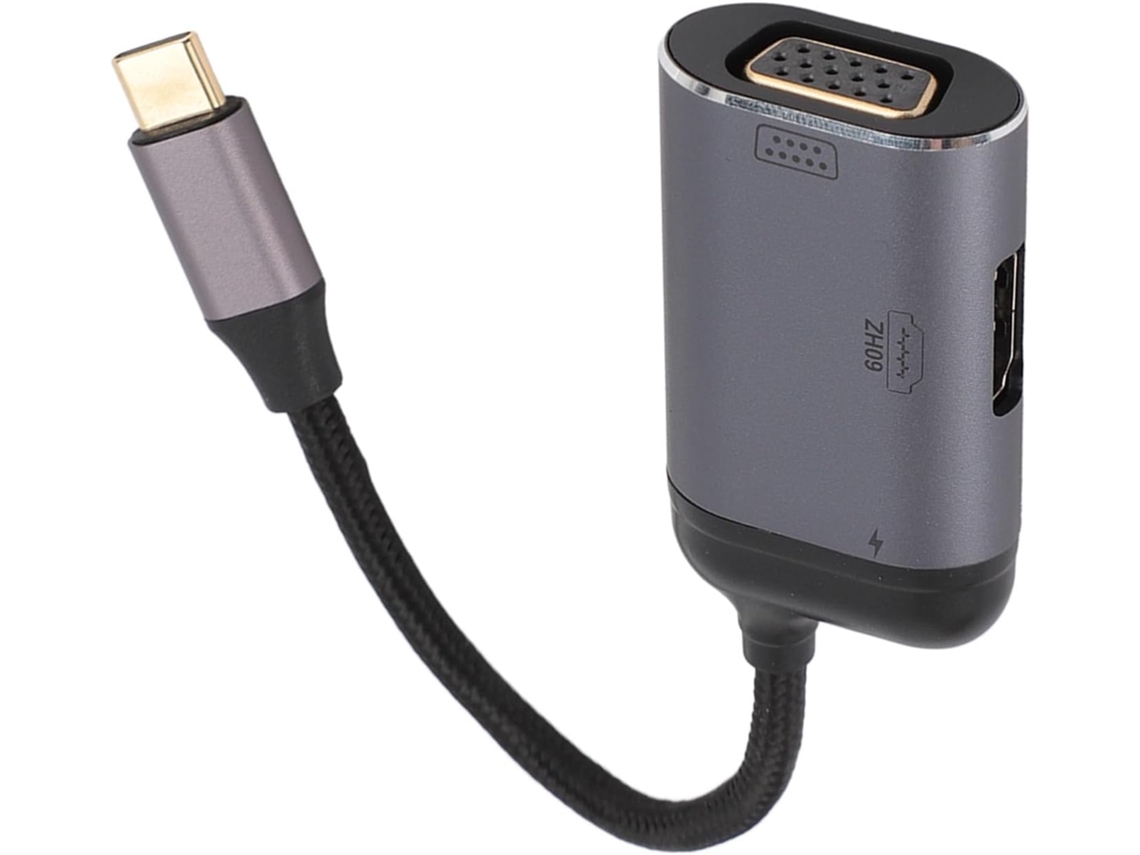 Adaptador Usb C A Vga, Concentrador Multipuerto 4k 60hz Para Portátil