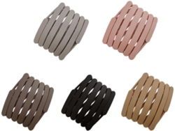 Lot De 5 Bandeaux Pliables En Plastique Dentelé, Serrage
