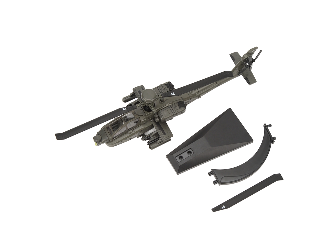 Maqueta De Helicóptero Apache A Escala 1:32, Fabricada En Aleación De Aluminio Con Luz Y Sonido, Ideal Para Coleccionar Y Decorar. Para Mayores De 8 Años.