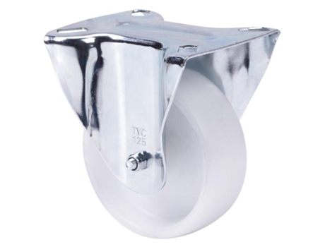 Rueda fija 17tvc125-tp poliamix blanco eje liso ALEX