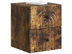 Maison Exclusive - Mesita De Noche De Pared 2 Pcs Roble Ahumado 33 X 34,5 X 40 Cm
