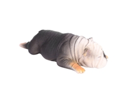 Modelo De Bulldog Inglés Acostado, Juguete De Animal Durmiendo De Alta Simulación, Regalo Para Niños 873