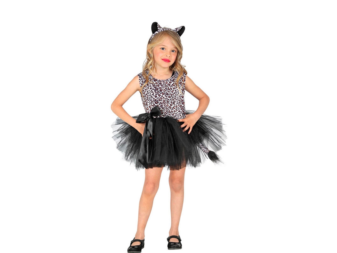 Disfraz de Niña WIDMANN leopardo con tutú y pajarita (Tam.: 3-4 anos)
