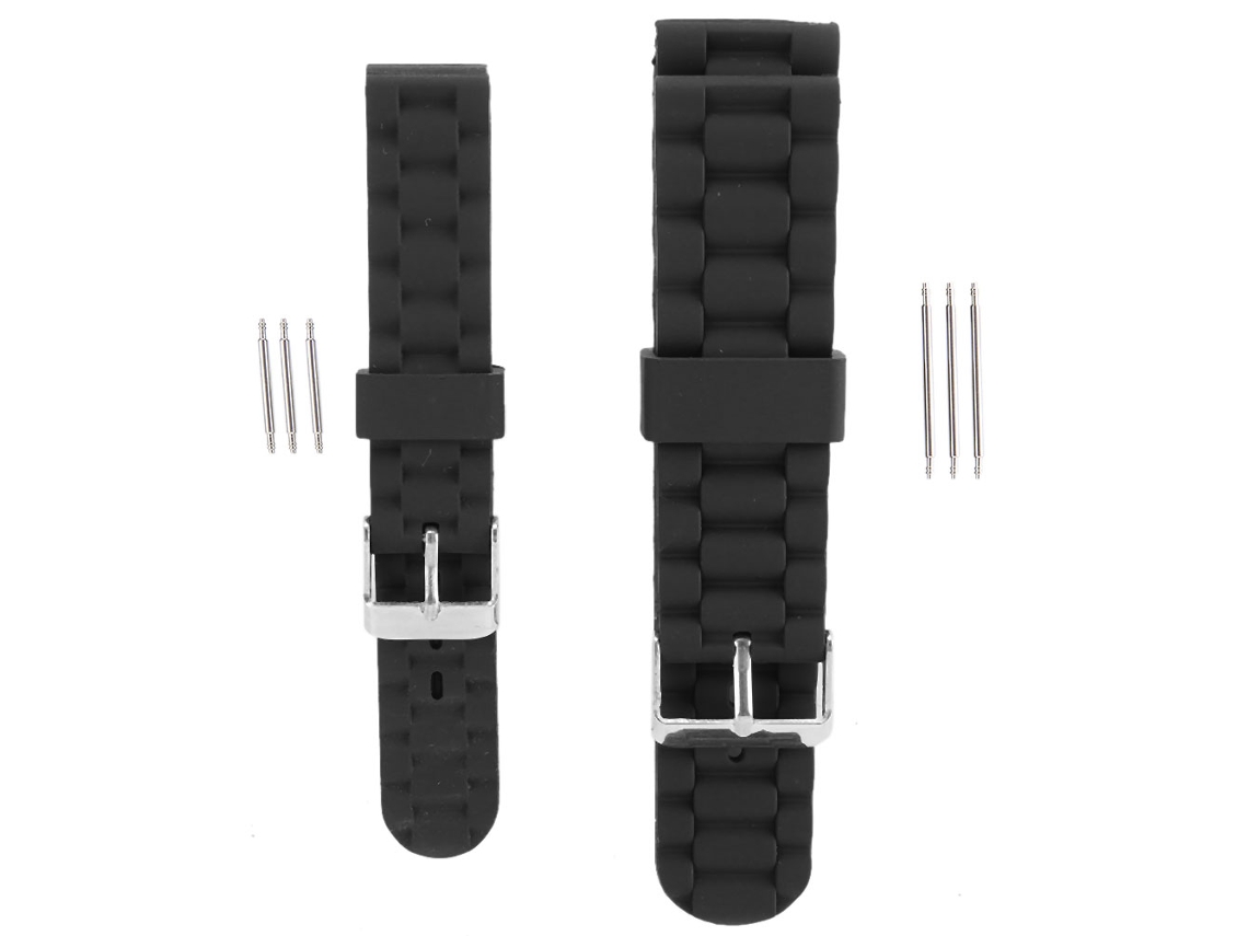 2 Pares De Correas De Silicona Para Reloj Con Cierre De Hebilla, 16 Mm Y 20 Mm, Accesorio Deportivo.