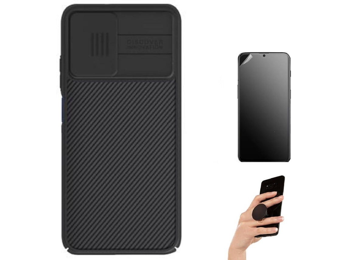 Kit Funda, Protector Y Soporte Para Xiaomi Poco M3, Ultimatte Nillkin Camshield
