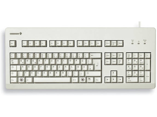 Teclado CHERRY G80-3000 (Con Cable - Layout US - Teclado Numérico)