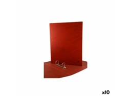 Carpeta de anillas Mariola Marrón 34 x 26 x 4 cm Din A4 (10 Unidades)