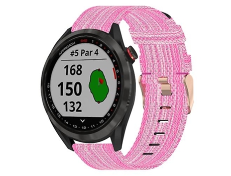 Correa Para Garmin Approach S40 20mm Correa De Reloj De Nylon Rosa VENISYMLIS